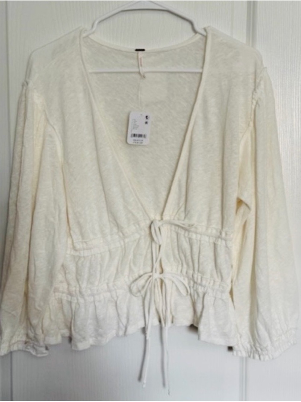 Free People "Let's Go" Blouse in the Ivory colorway - Picture 5 of 10